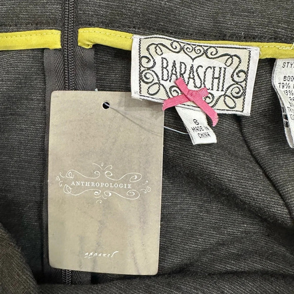 NWT Anthropologie Womens Baraschi Faux Wrap Pencil Skirt Sz 6 Zip Up Stretch - Picture 4 of 6